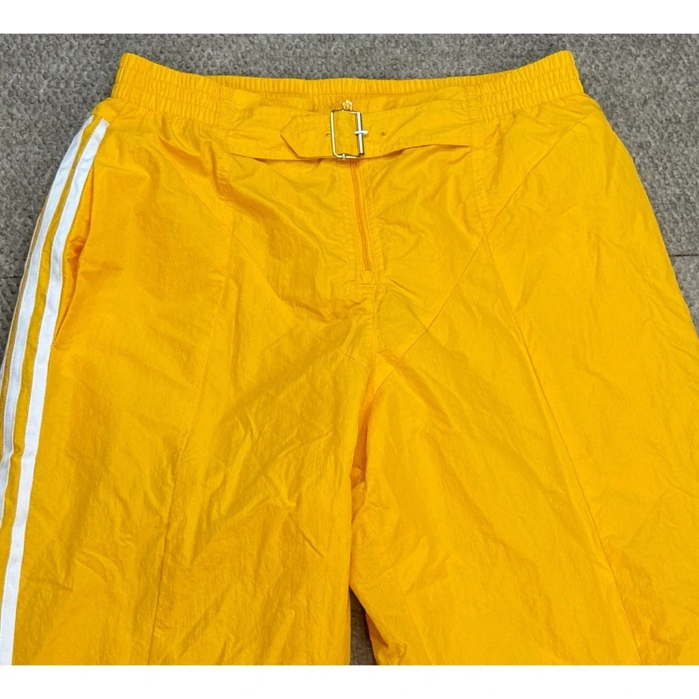 Adidas Paolina Russo Women's Yellow Buckle‎ Waist Windbreaker Track Pants Size L